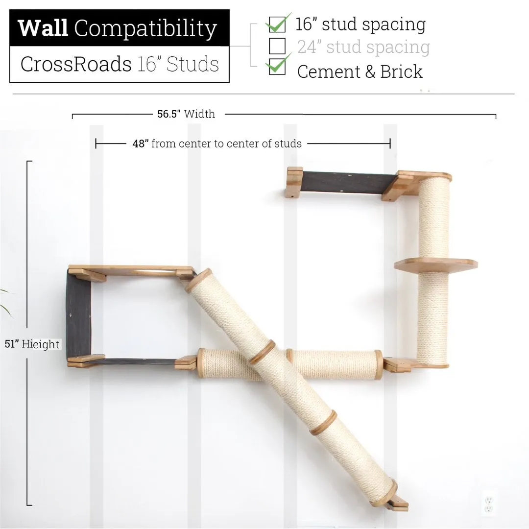 The Crossroads Wall Cat Scratcher - Cat Tree Condo - by Catastrophic Creations