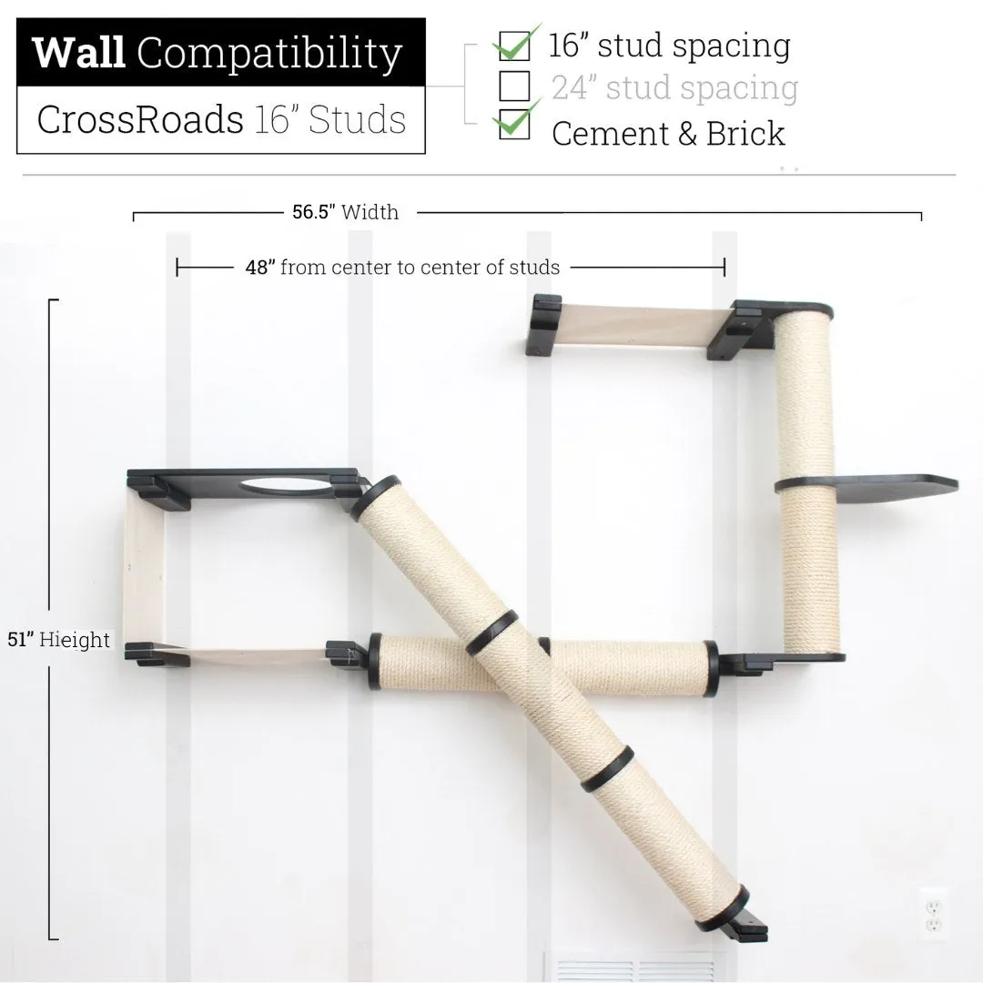 The Crossroads Wall Cat Scratcher - Cat Tree Condo - by Catastrophic Creations
