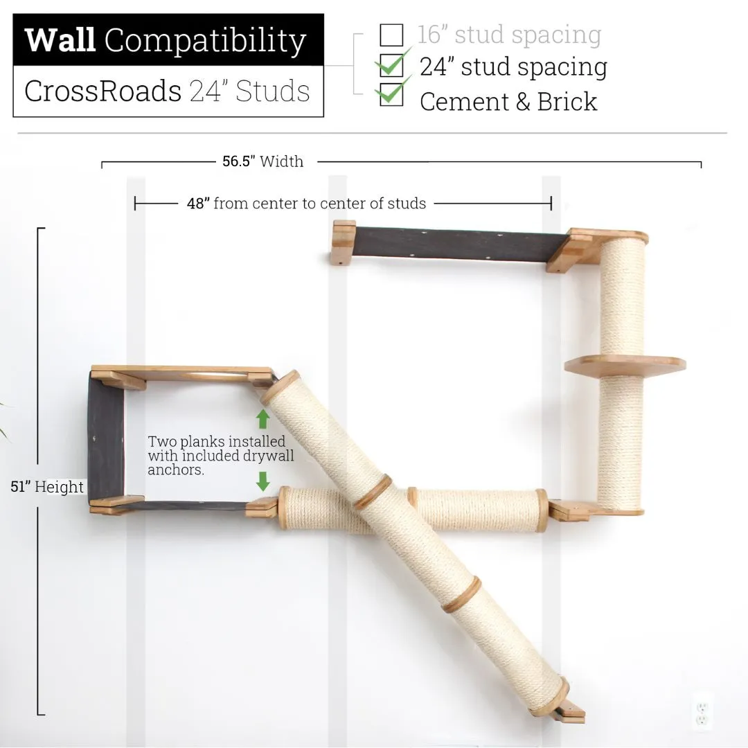 The Crossroads Wall Cat Scratcher - Cat Tree Condo - by Catastrophic Creations
