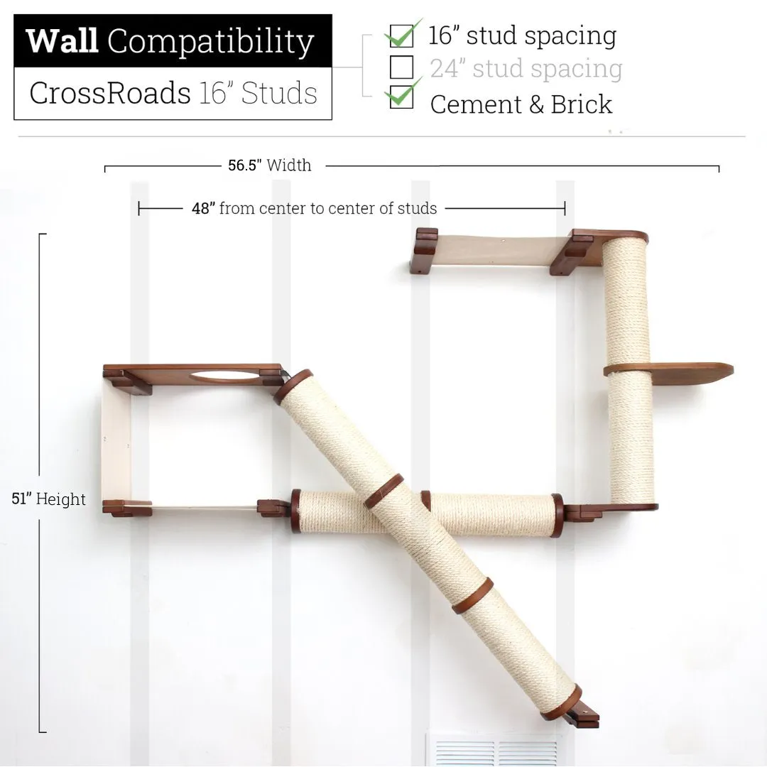 The Crossroads Wall Cat Scratcher - Cat Tree Condo - by Catastrophic Creations