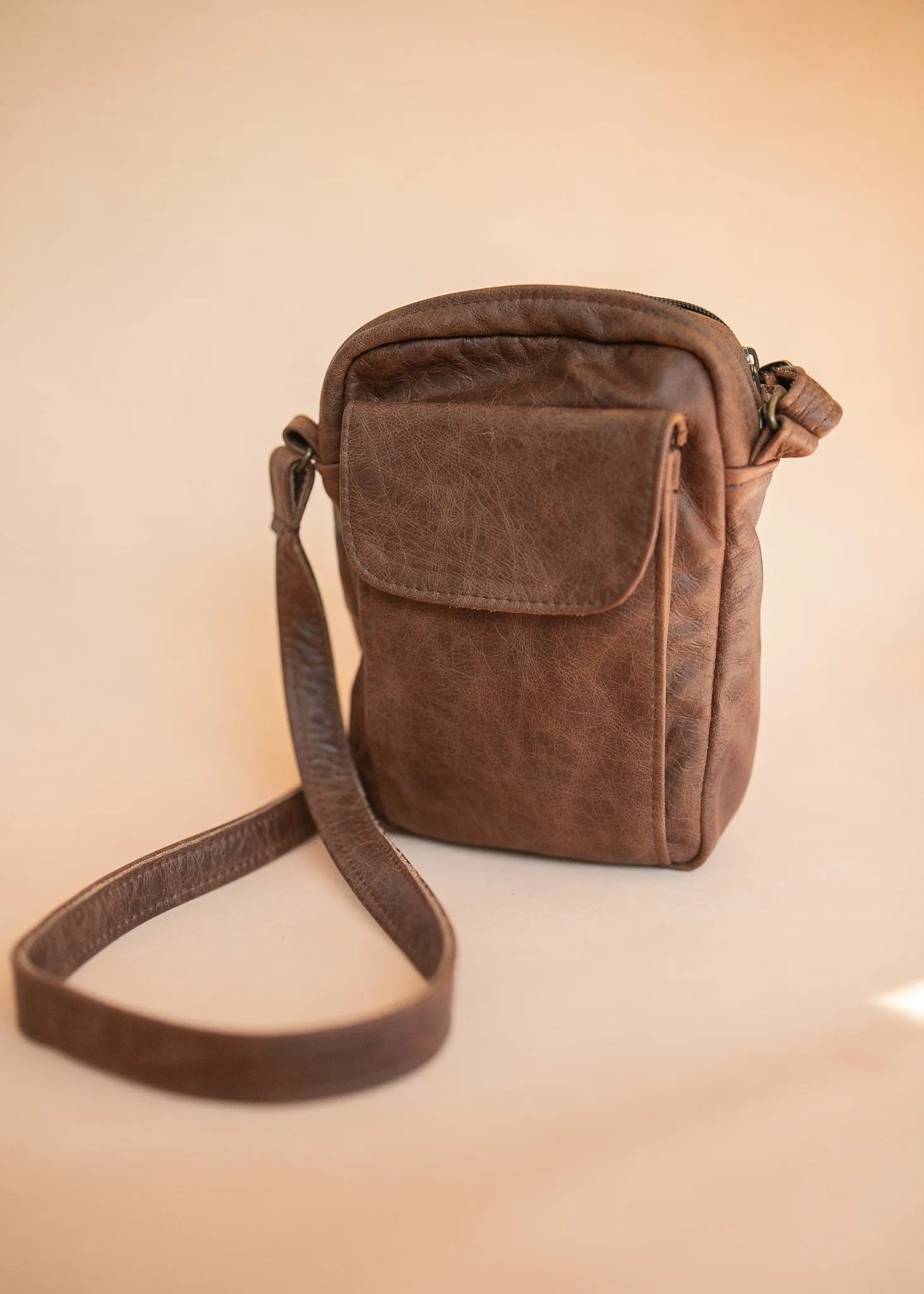 The Darren Man Bag - Cowhide - Premium Marble Brown