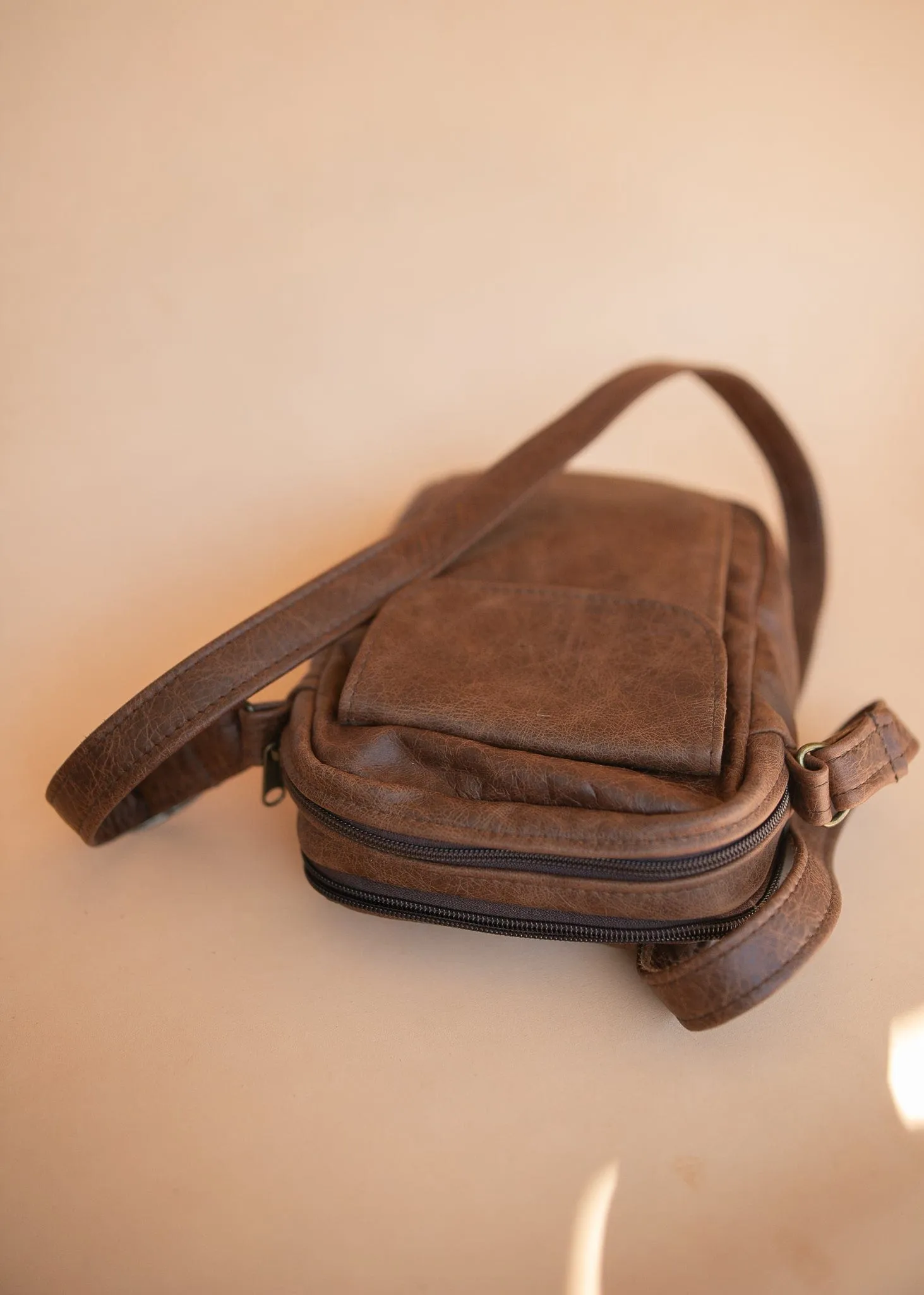 The Darren Man Bag - Cowhide - Premium Marble Brown
