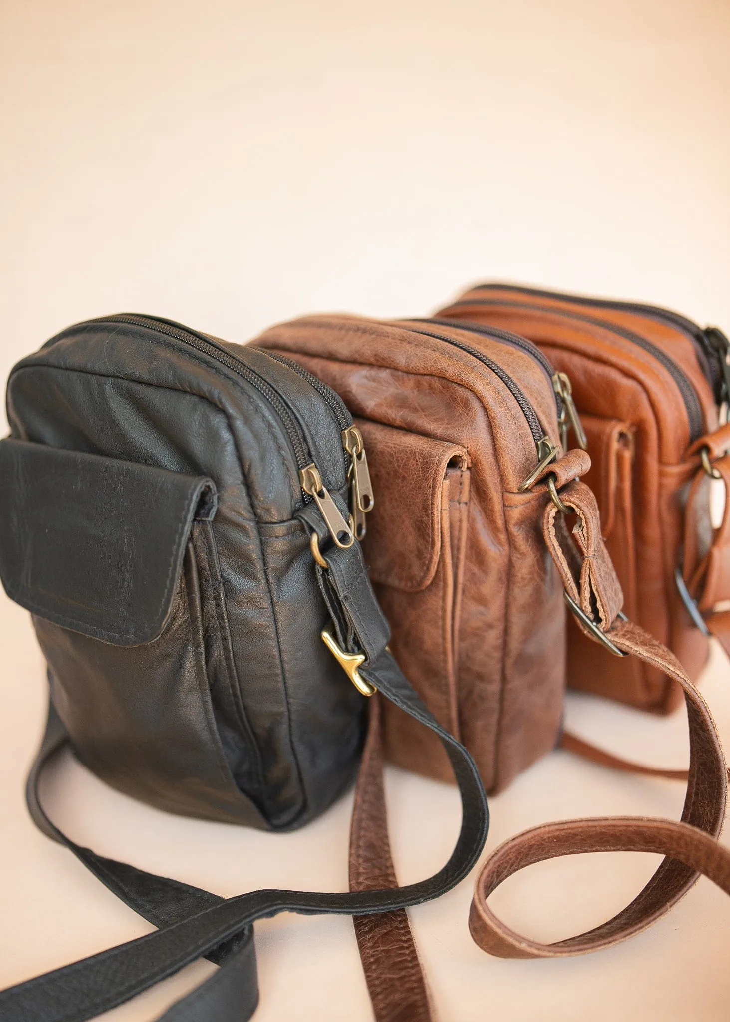 The Darren Man Bag - Cowhide - Premium Marble Brown