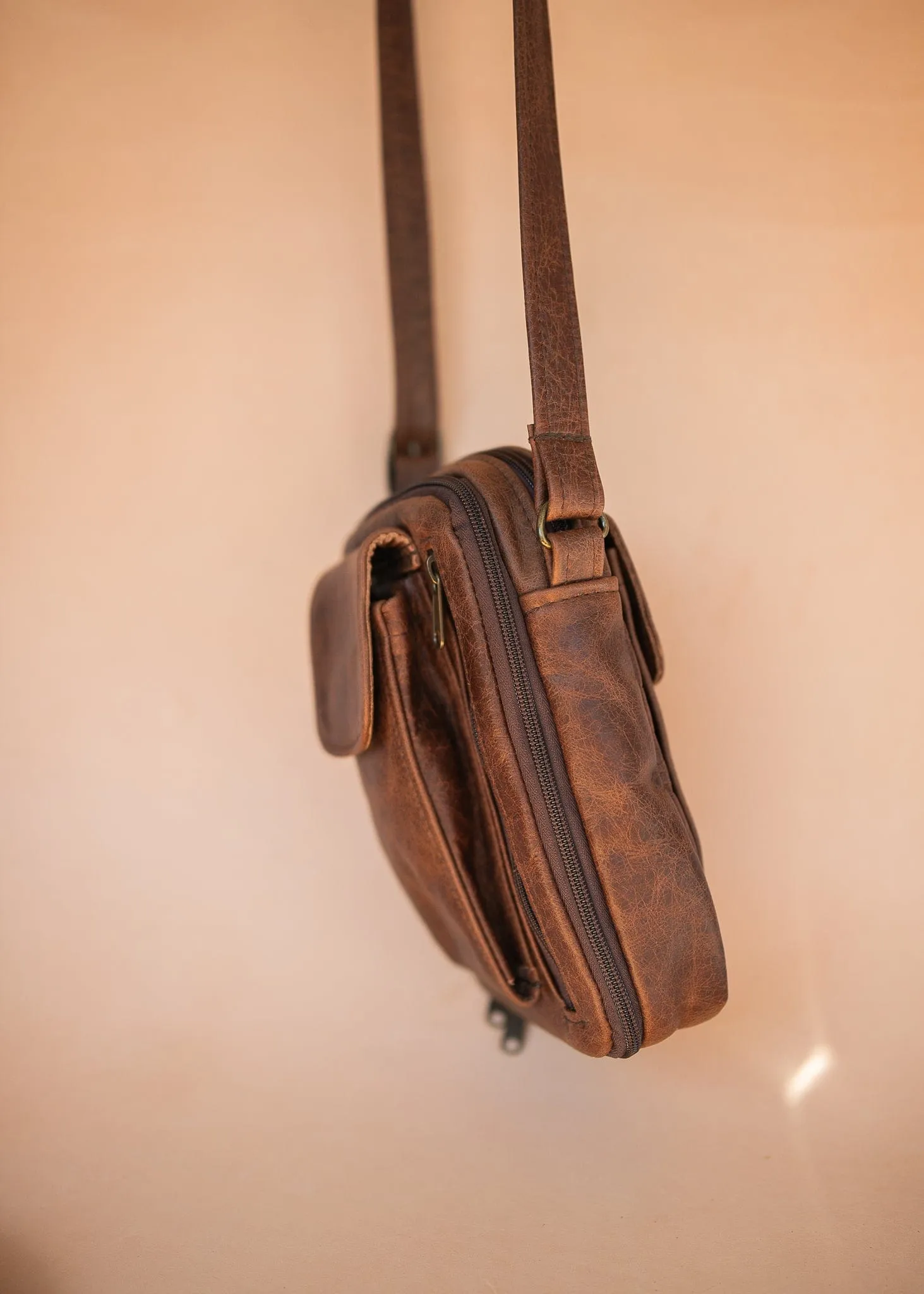 The Darren Man Bag - Cowhide - Premium Marble Brown
