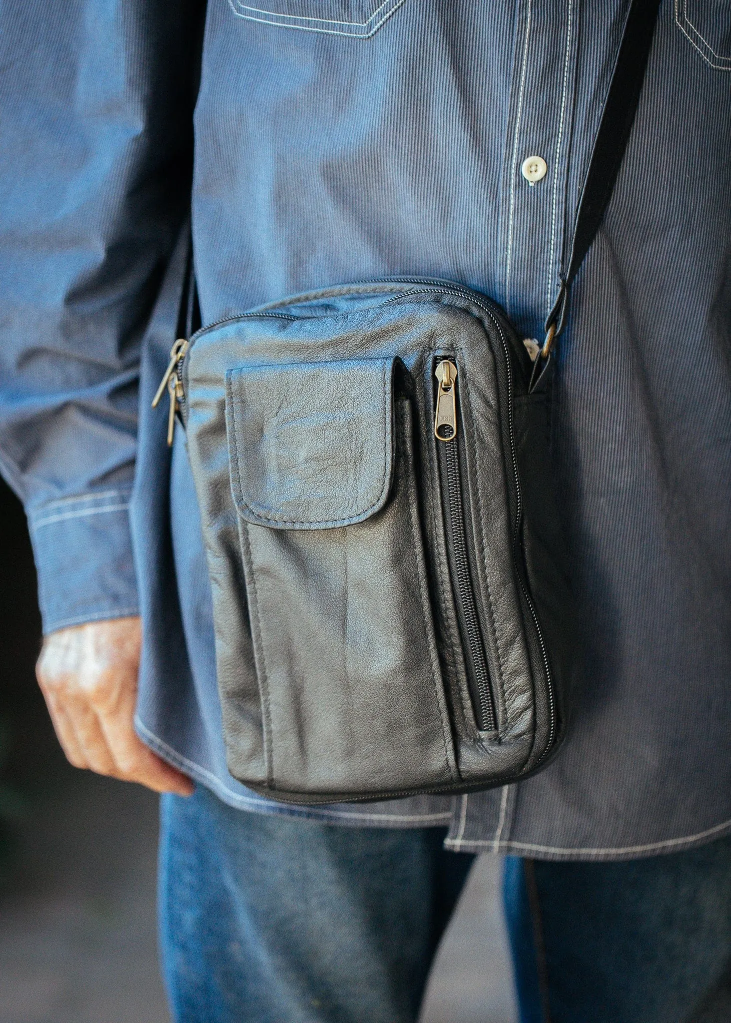 The Darren Man Bag - Cowhide - Premium Marble Brown