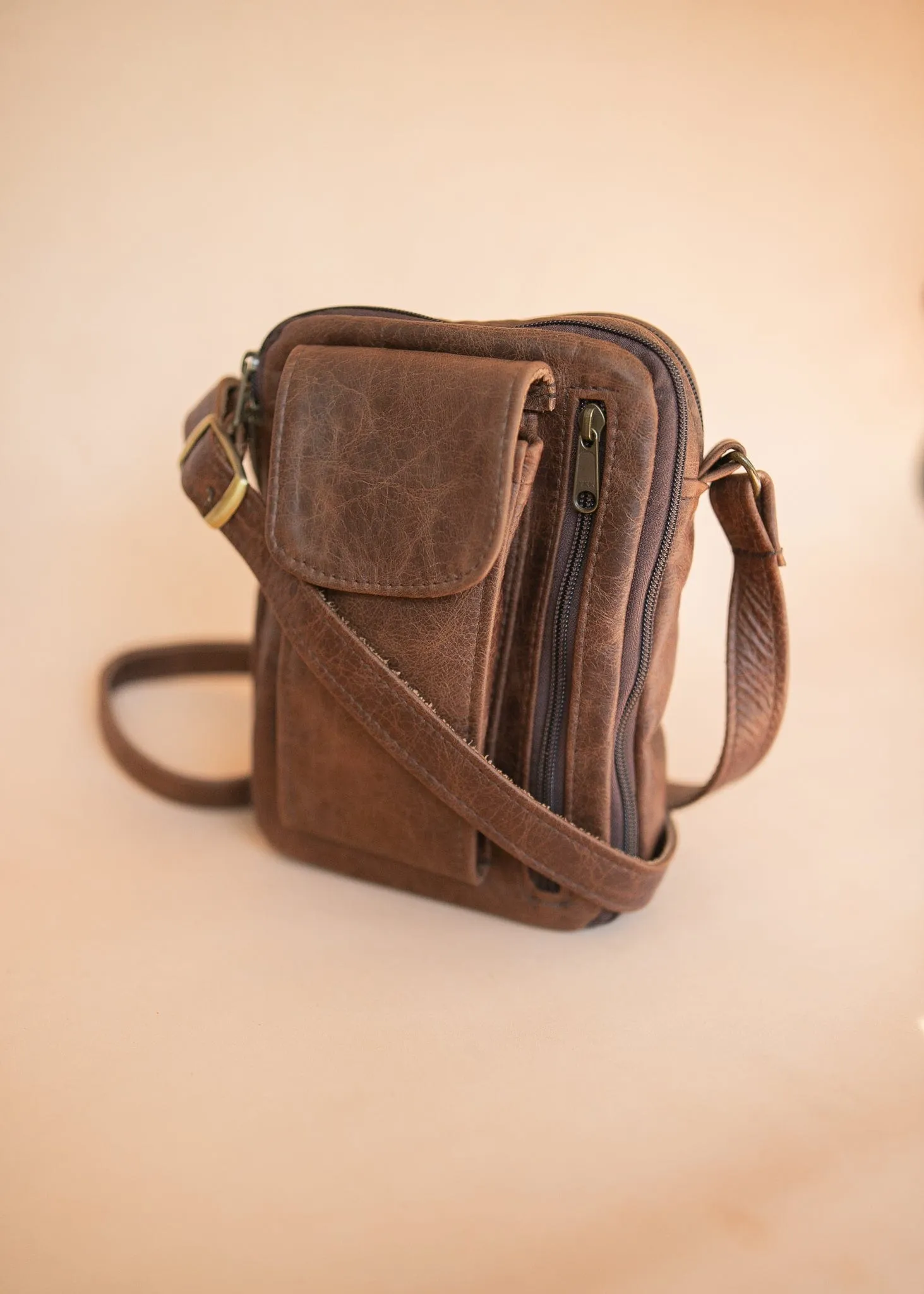 The Darren Man Bag - Cowhide - Premium Marble Brown