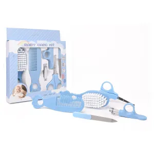 THE LITTLE LOOKERS 5-in-1 Baby Grooming Kit/Manicure Kit for Babies/Infants/Toddler with Scissors, Nail Clipper,Hair Brush, Filer & Comb (Baby Care Kit)