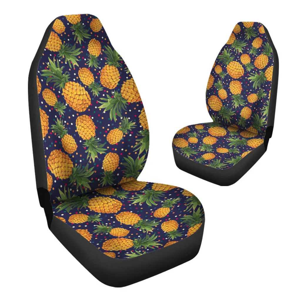 Tropical Pineapple Fruits Patterns Design Car Seat Covers