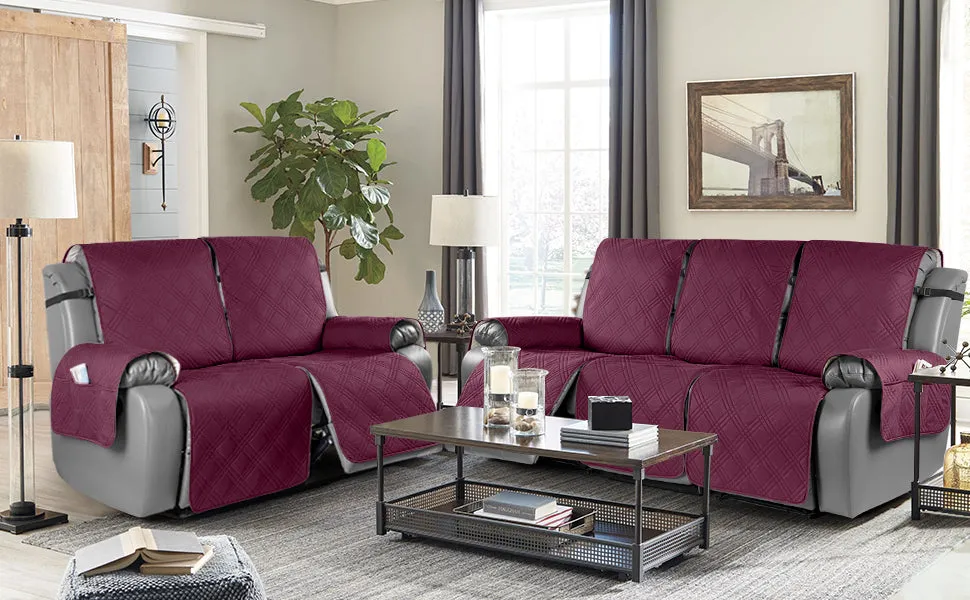 Waterproof Recliner Chair Cover with Double Straps