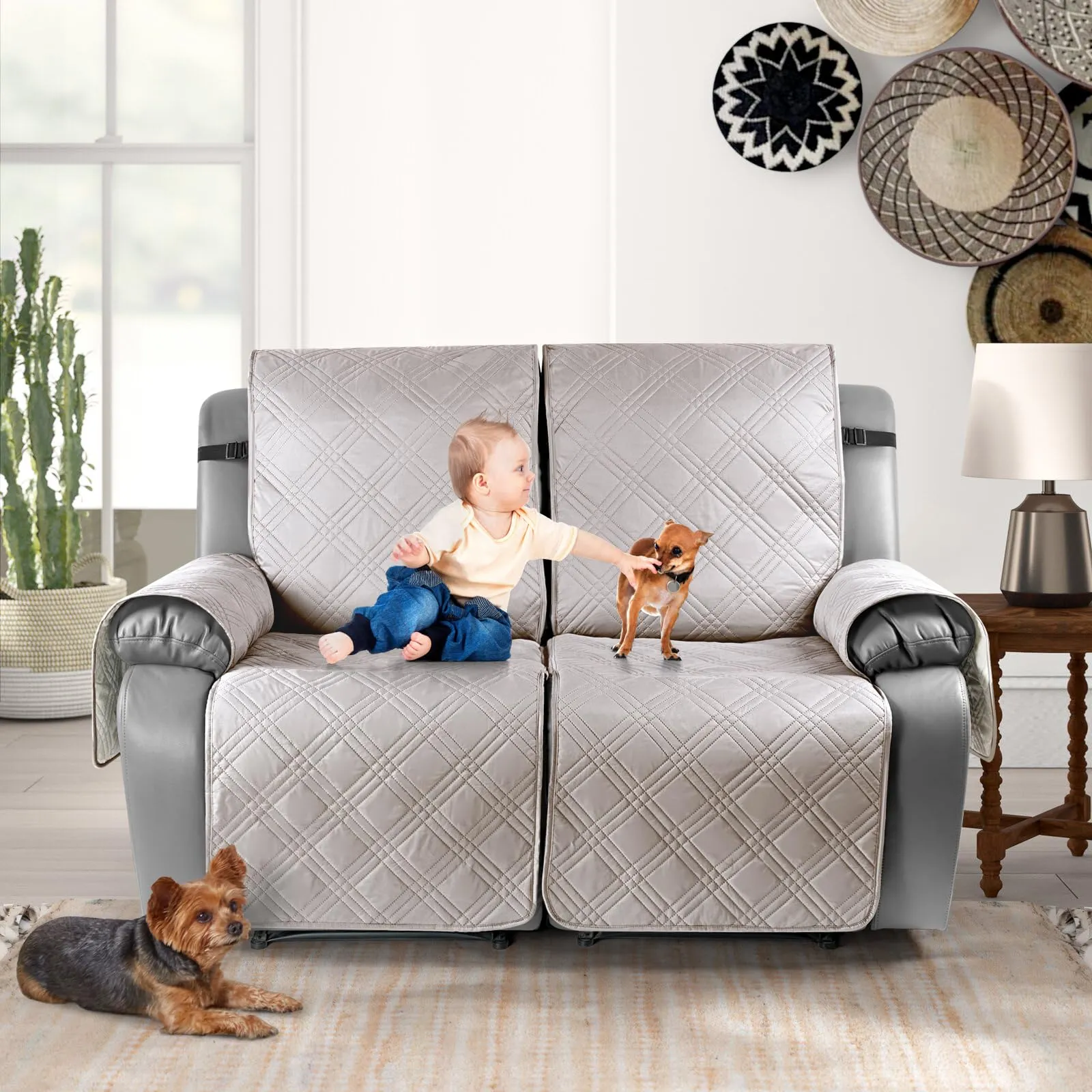Waterproof Recliner Chair Cover with Double Straps
