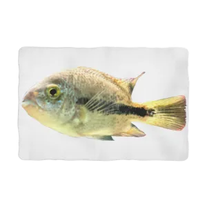 White and Black Fish Sublimation Pet Blanket