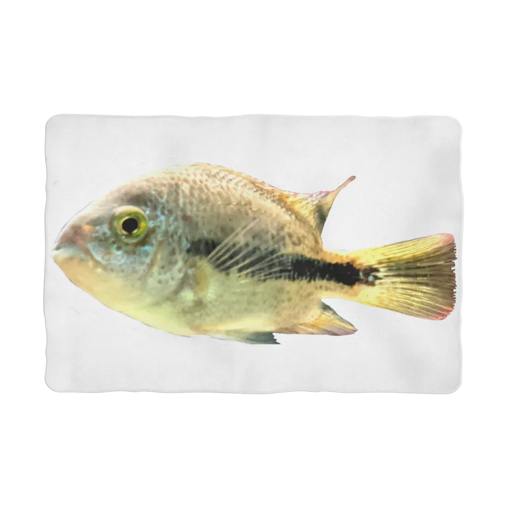 White and Black Fish Sublimation Pet Blanket