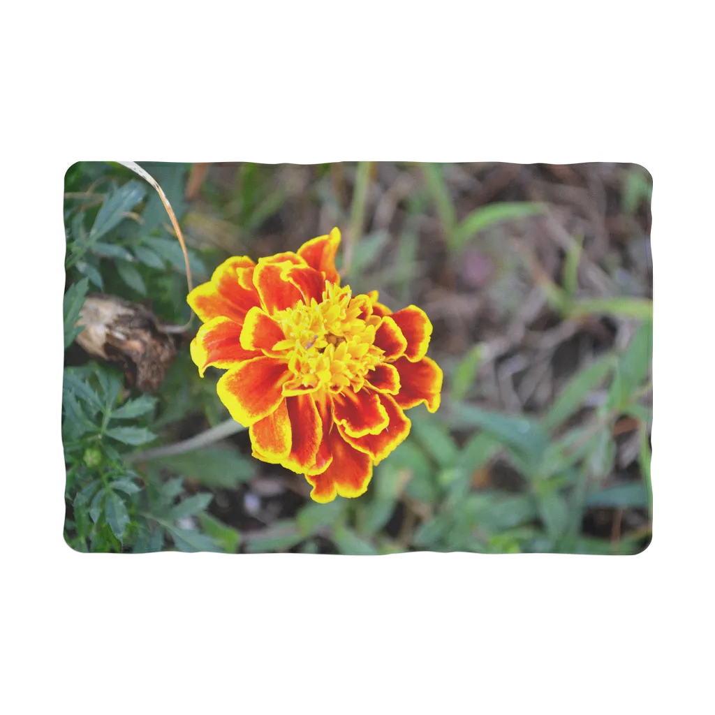 Yellow Red Flower Sublimation Pet Blanket