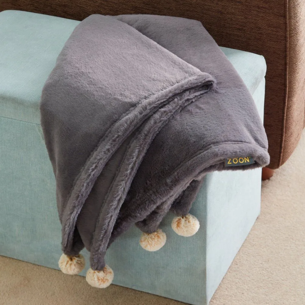 Zoon 100cm Grey Head in the Clouds Velour Pet Comforter