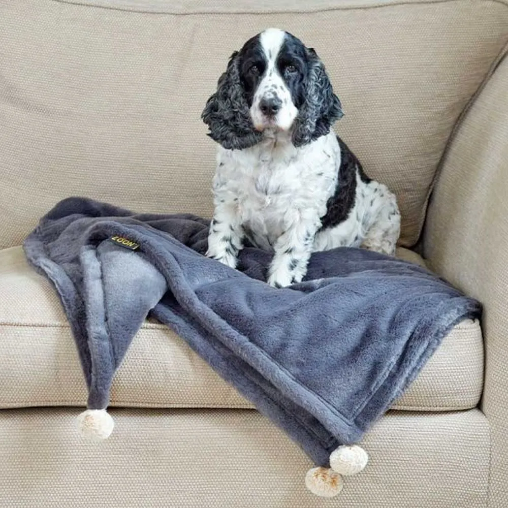 Zoon 100cm Grey Head in the Clouds Velour Pet Comforter